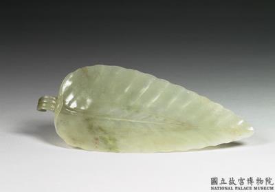 图片[2]-Jade leaf-shaped dish, India-China Archive